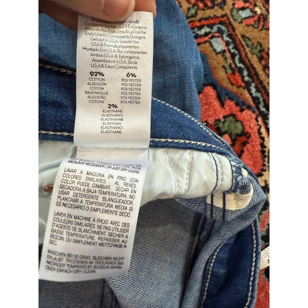 MOTHER Women's Blue Denim Flare Jeans - Picture 4 of 10